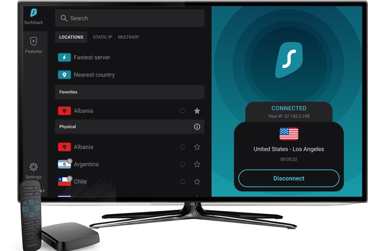 Descargar SurfShark para dispositivos con Android TV