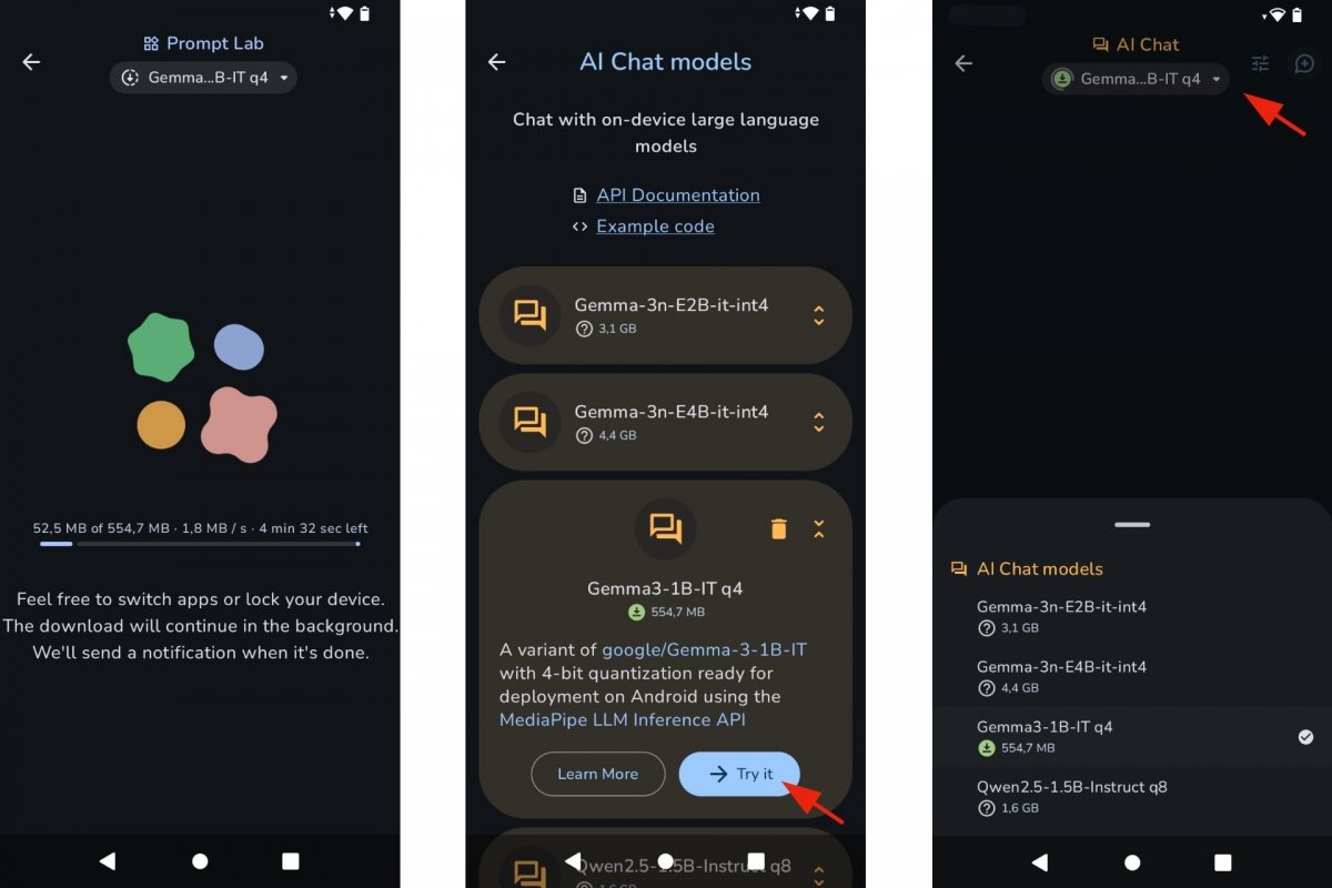 Descargar y probar modelos de IA con Google AI Edge Gallery