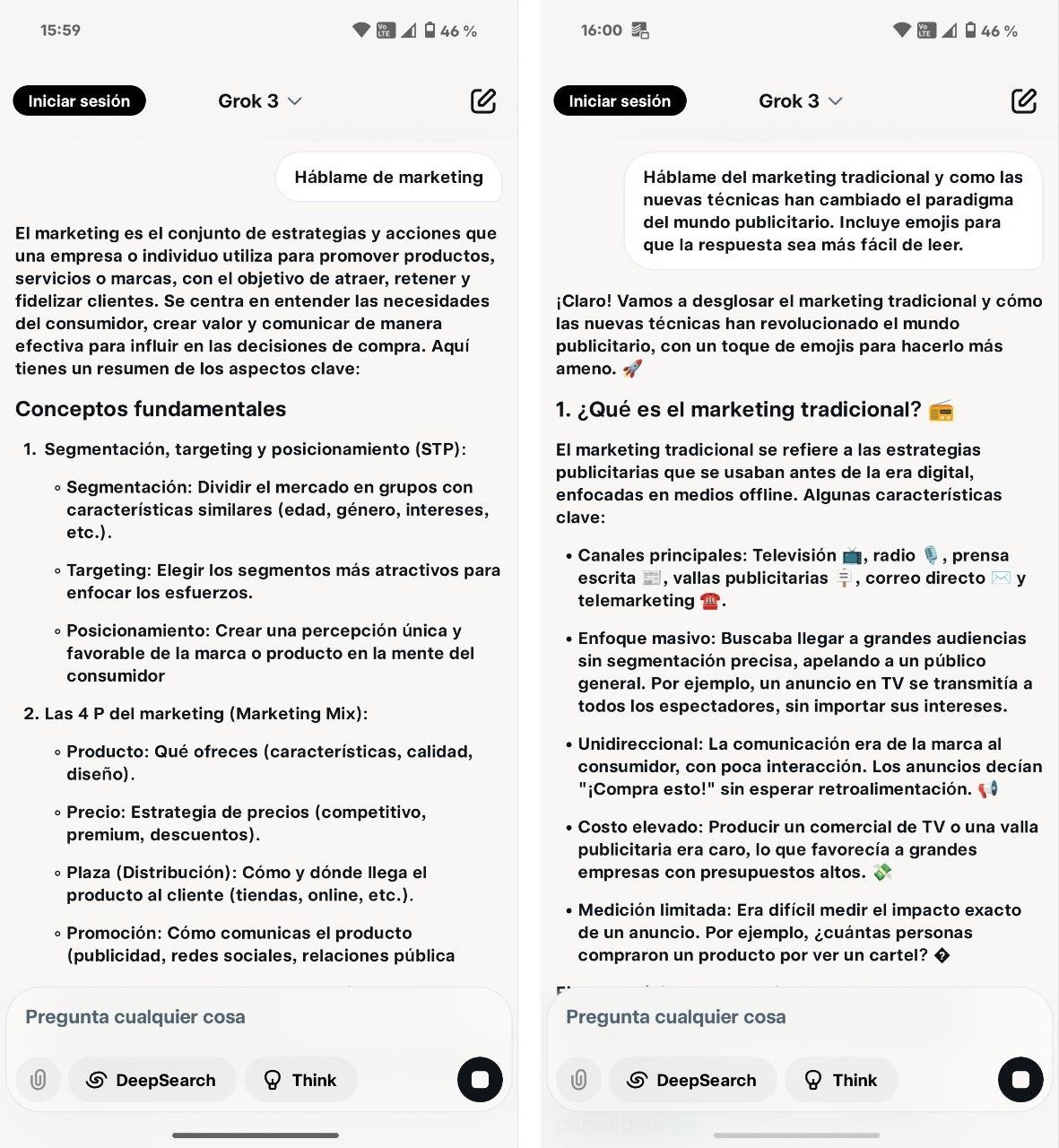 Diferencias entre una petición vaga y una que solicita una respuesta específica