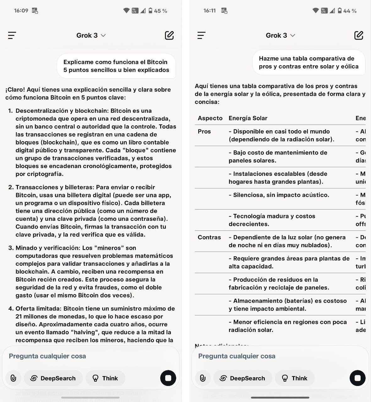 Diferentes formatos para las respuestas de Grok