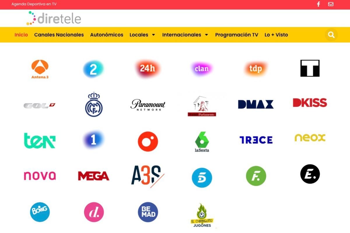 Diretele es un agregador desde donde vas a poder acceder a todos los canales españoles