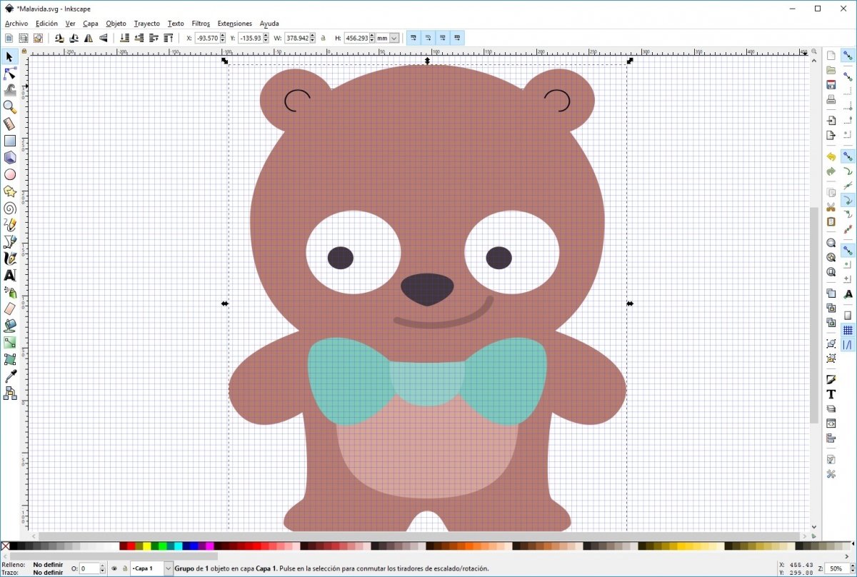 Diseño de un oso con Inkscape
