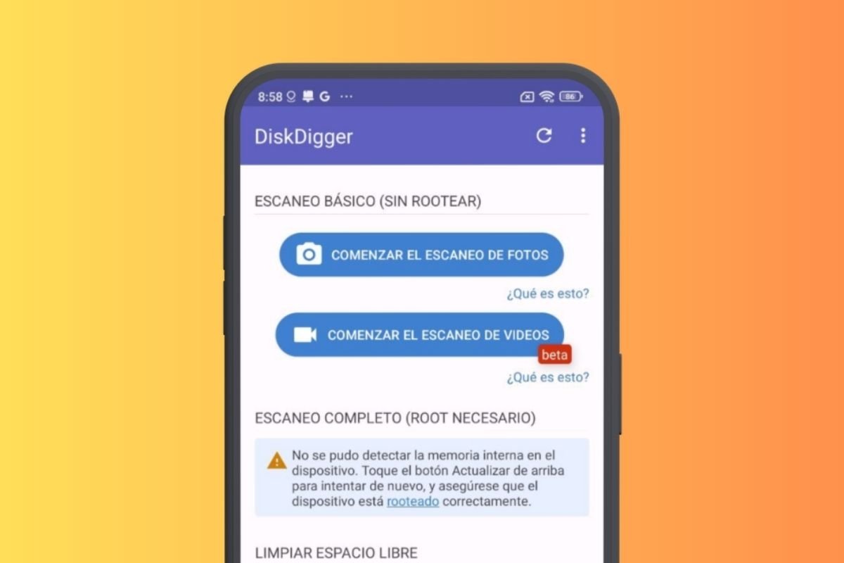 DiskDigger es una aplicación fácil de utilizar y con amplias capacidades