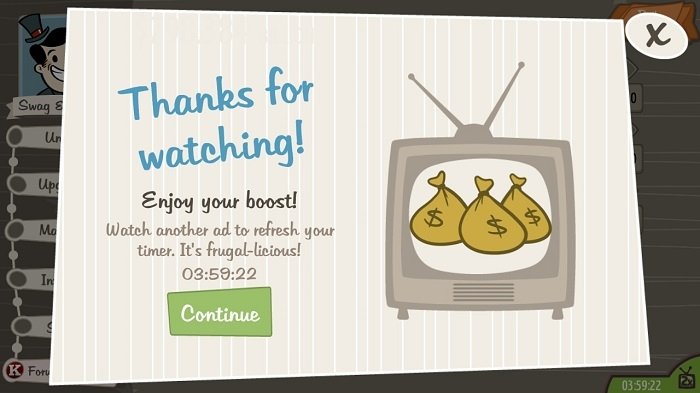Duplica beneficios con un anuncio de AdVenture Capitalist