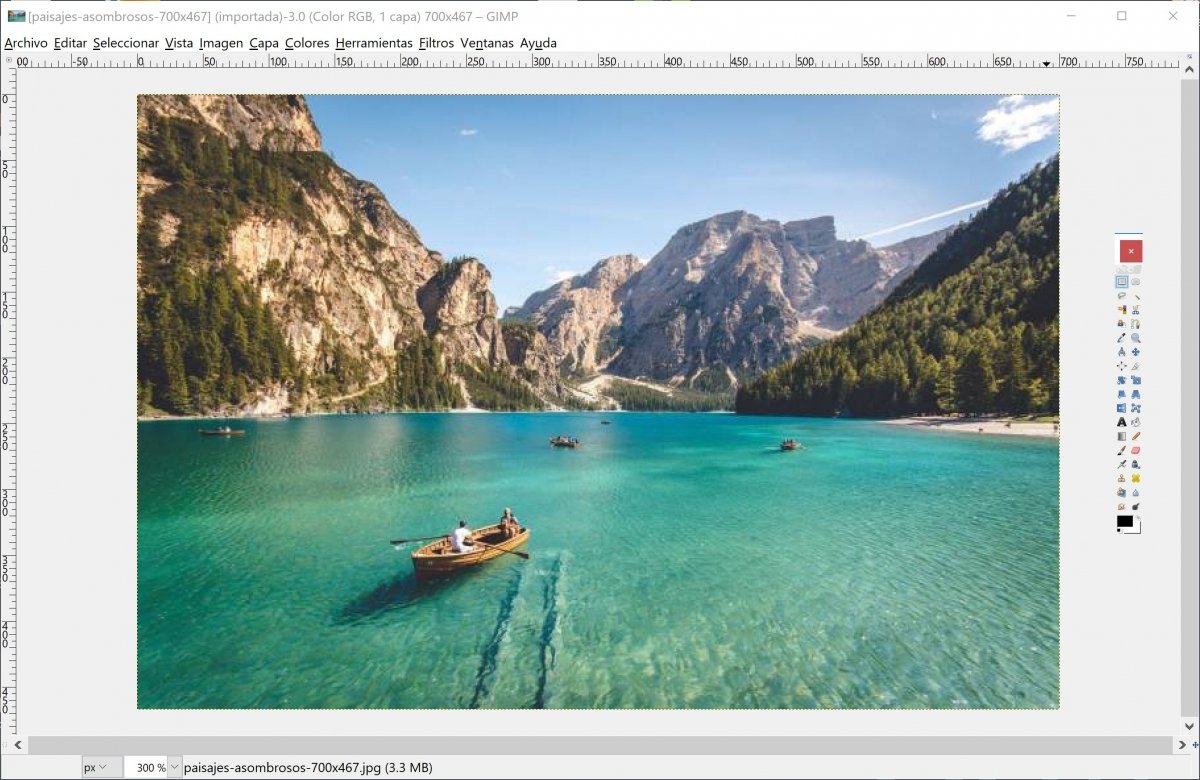 Edición de una imagen con GIMP