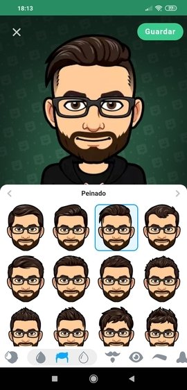 Editor de avatares de Bitmoji