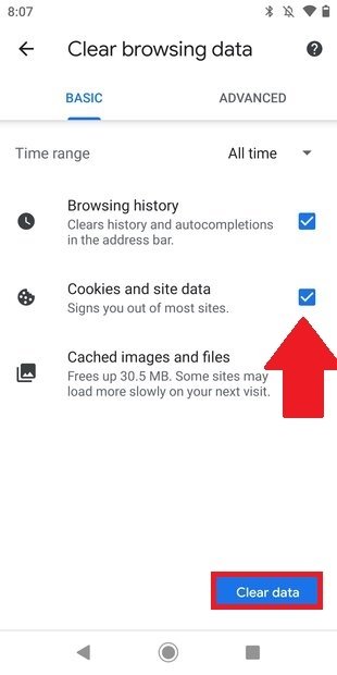 Ejecutar limpieza de cookies en Google Chrome