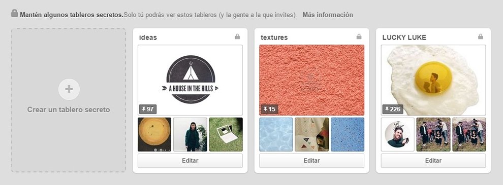 Ejemplo de tableros privados