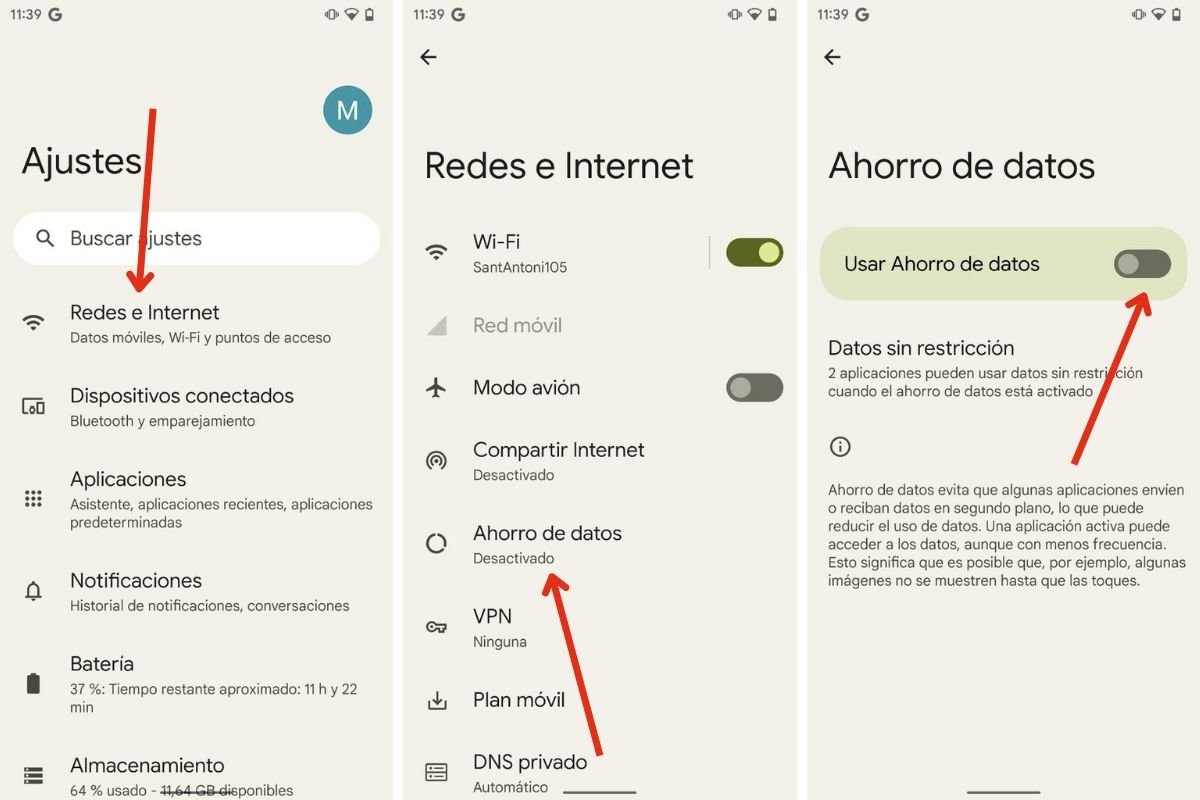 El ahorro de datos no elimina los anuncios, pero te ayuda a que las apps consuman menos