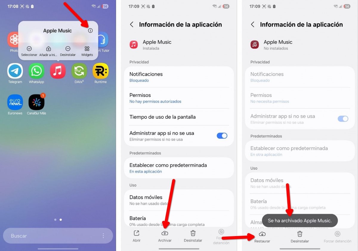 El archivado de apps puede ser manual o automático, si lo configuras en la Play Store