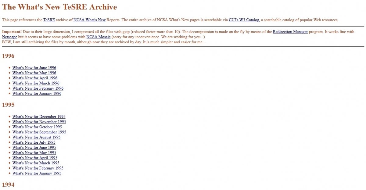 El Archivo TeSRE de novedades
