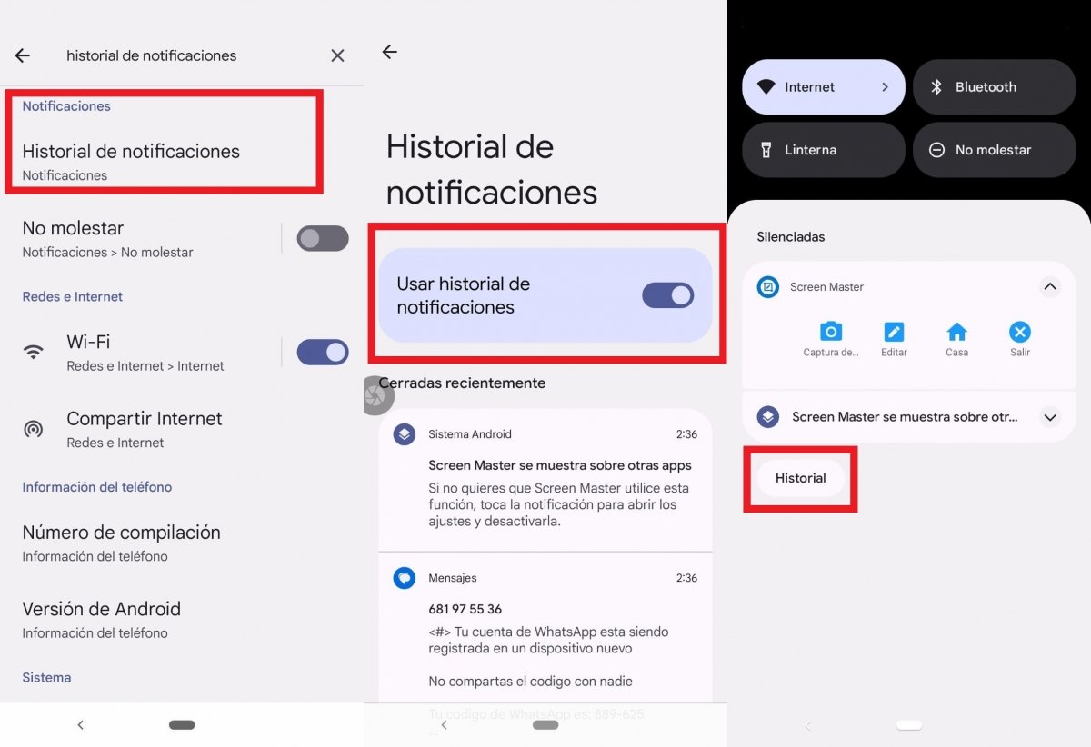 El Historial de Notificaciones en Android 11 y versiones superiores