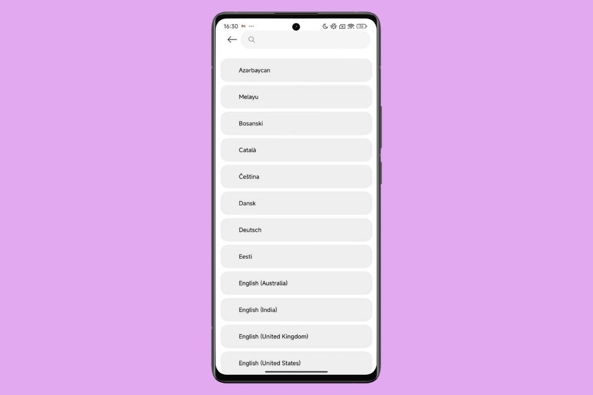 El idioma de la interfaz de Grok depende del idioma de Android