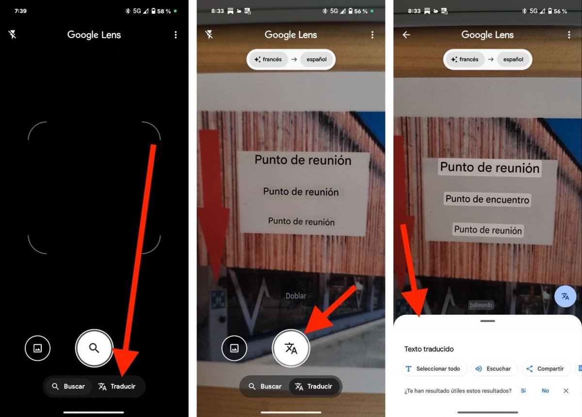 El traductor de Google está integrado en Lens