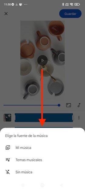 Eliminar audio en la película resultante