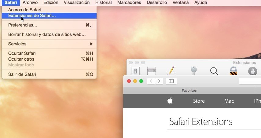 Eliminar MacVX de las extensiones de Safari