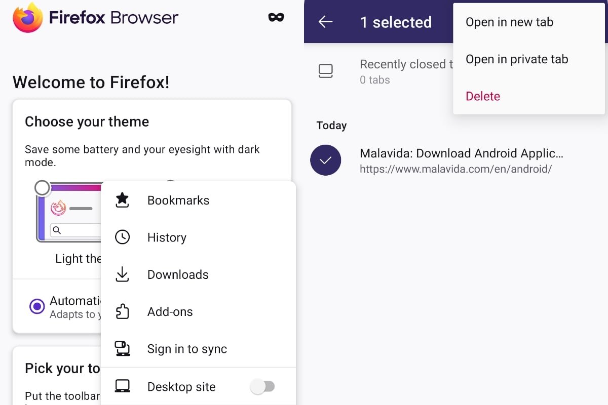 Eliminar un sitio web de la lista HSTS de Firefox Android