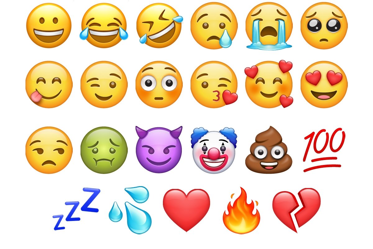 Emojis de caritas y emociones