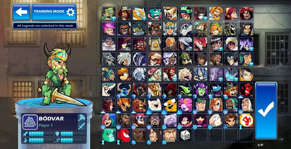 En Brawlhalla hay más de 50 luchadores para escoger