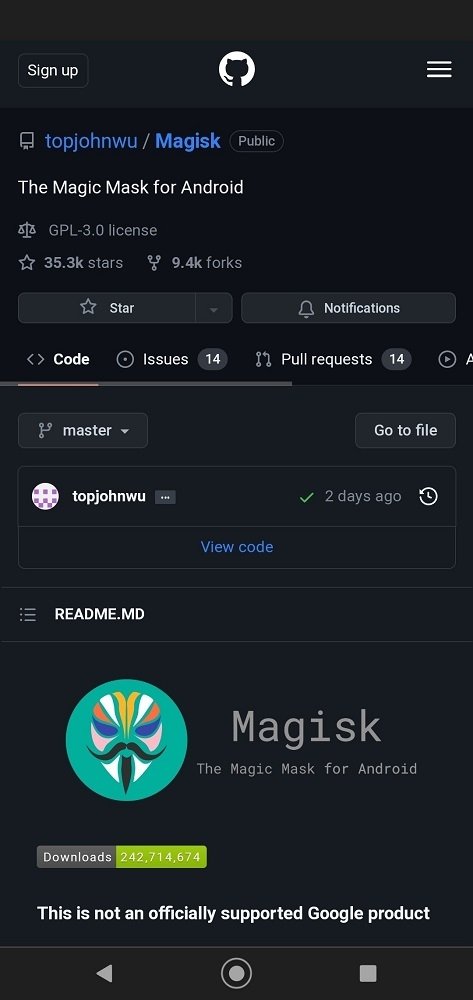 En GitHub encontraremos la versión más reciente de Magisk