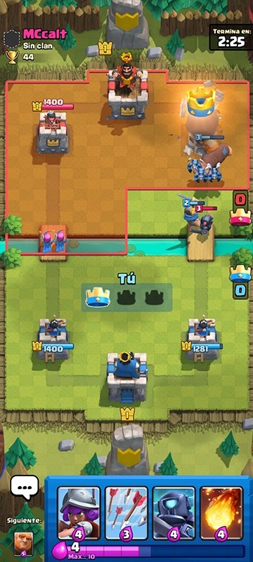 En las partidas de Clash Royale hay dos líneas de ataque, y es recomendable utilizar ambas