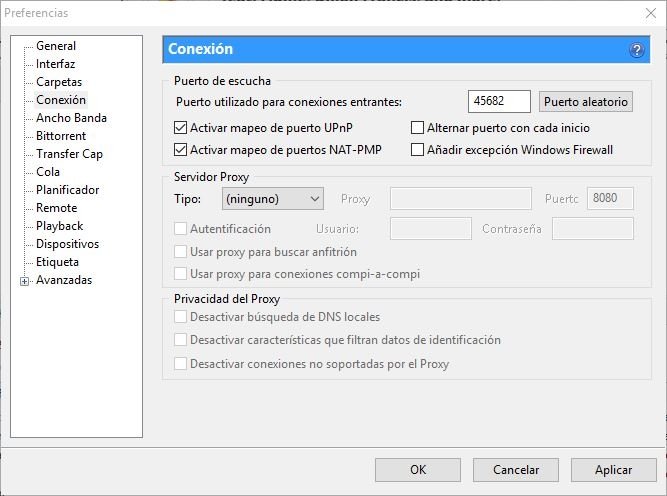 En primer lugar tenemos que configurar la conexión