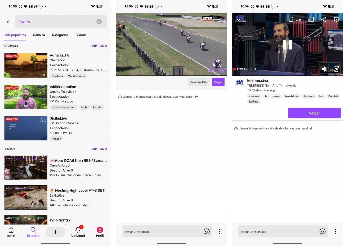 En Twitch se pueden encontrar directos de TV y de creadores independiente