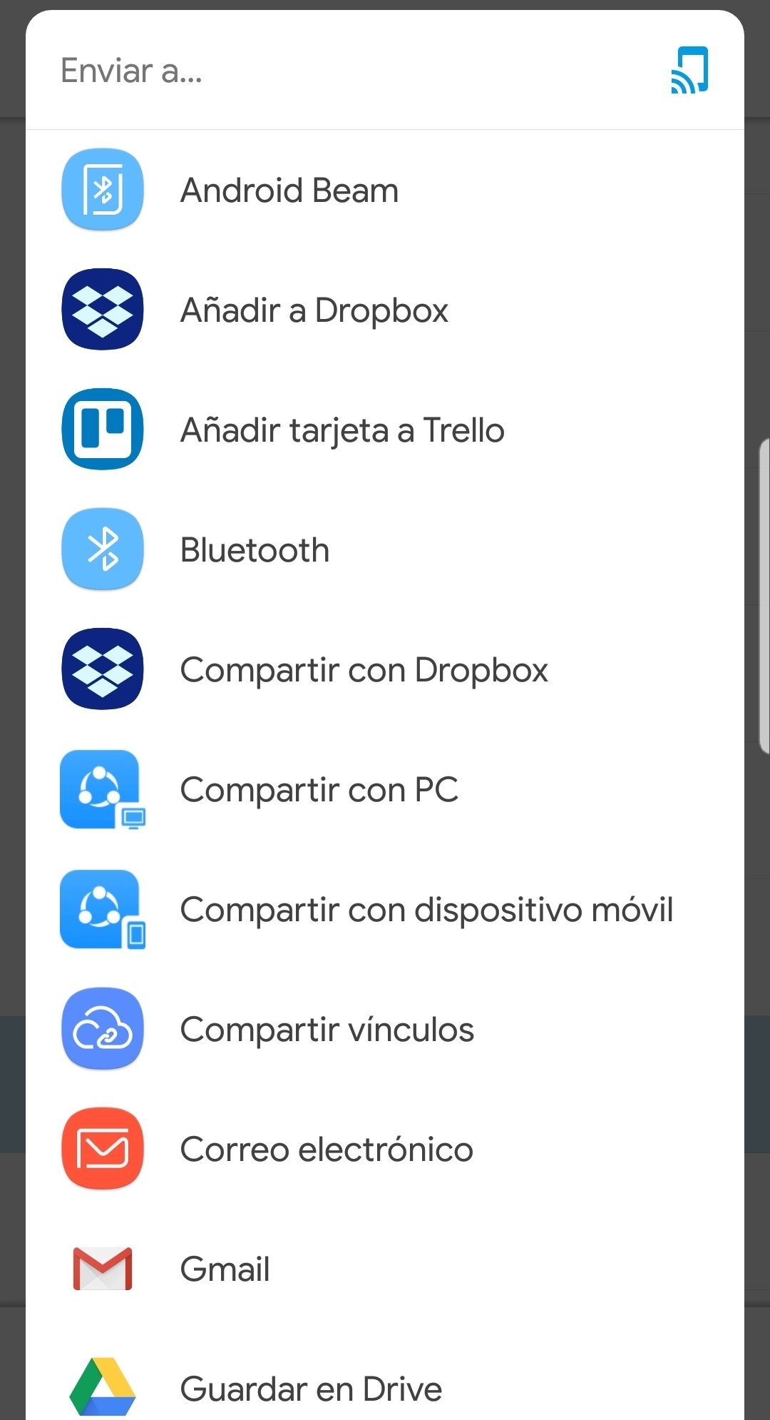 Envío de un archivo al PC por Bluetooth