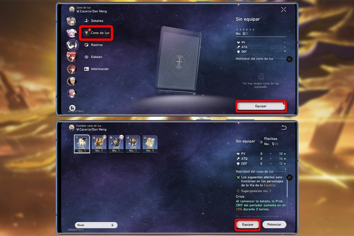 Equipa y lleva al máximo el poder del Cono de Luz en Honkai Star Rail