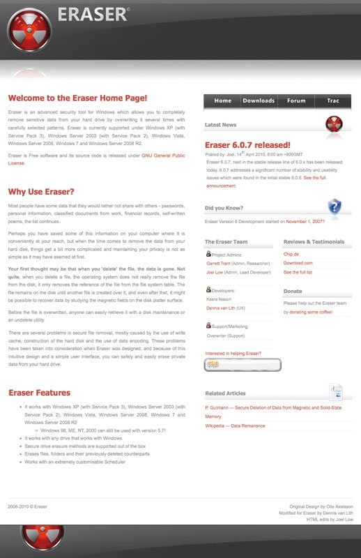 Eraser web