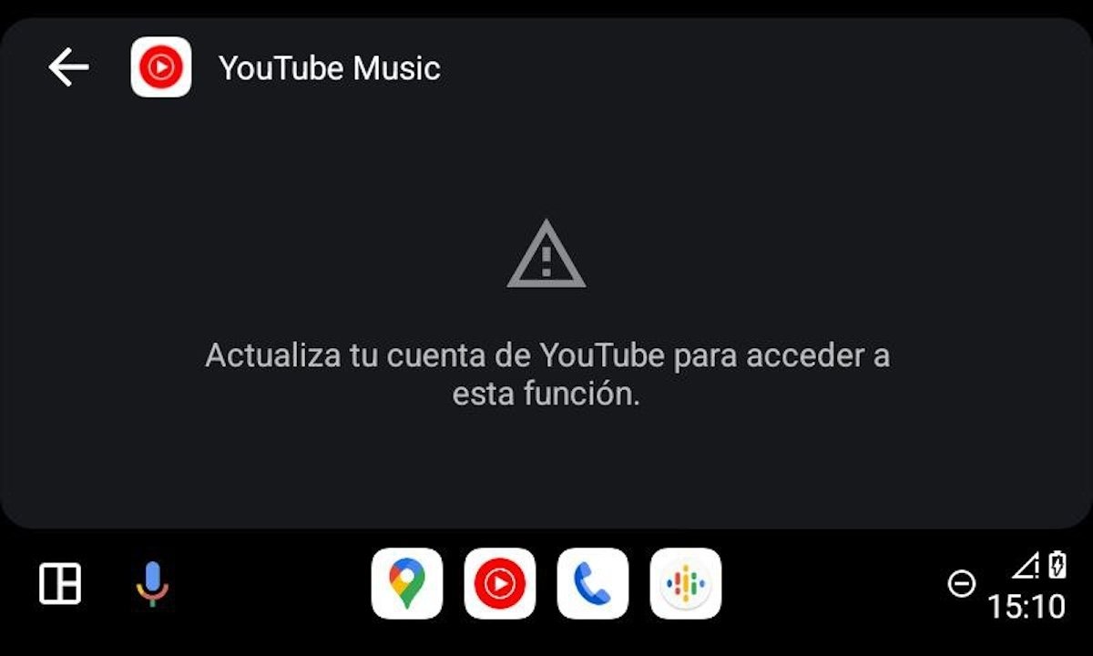 Error que aparece para usuarios gratuitos cuando se apaga la pantalla durante la reproducción