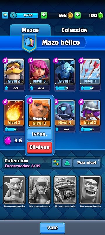 Es recomendable mejorar solo aquellas cartas que utilizamos habitualmente en las partidas de Clash Royale