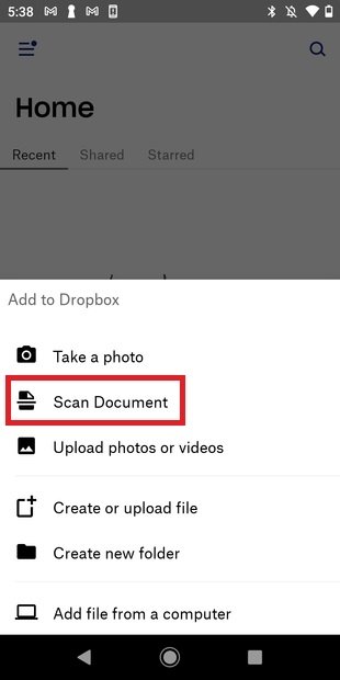 Escanear en Dropbox
