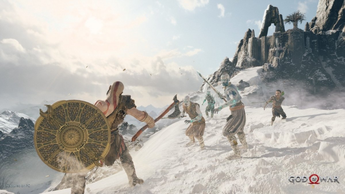 Escena de batalla de God of War