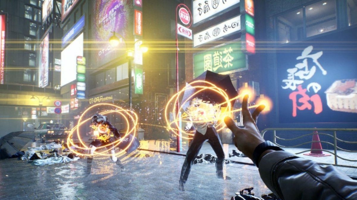 Escena de combate de Ghostwire Tokyo