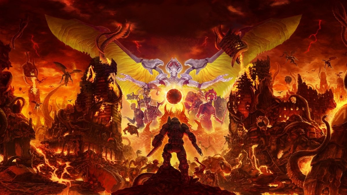 Hell scene from Doom Eternal