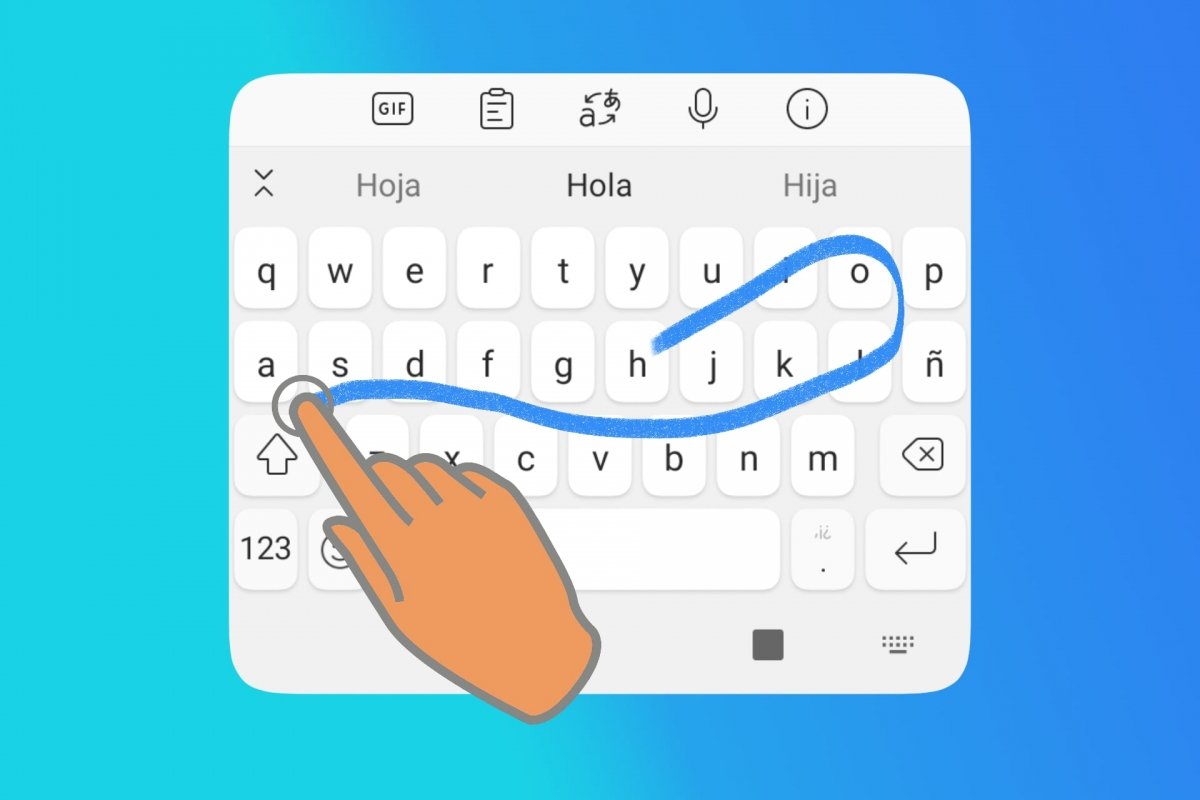 Escribir deslizando el dedo en Android