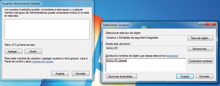 Escritorio remoto Windows 7 2