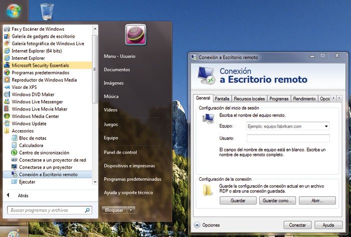 Escritorio remoto Windows 7 3
