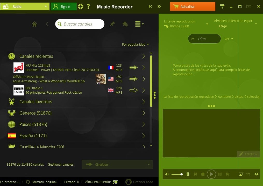 Escucha y descarga la mejor música online con Music Recorder