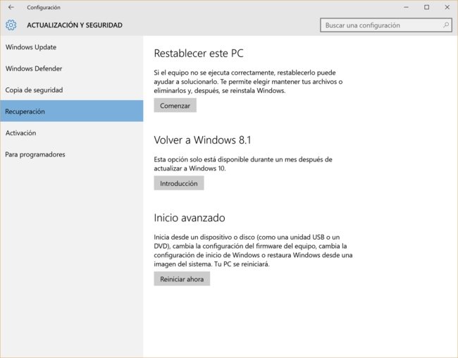 Esta opción sirve sólo si hace menos de 30 días que se actualizó