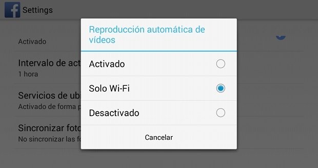 Evita la reproducción automática de vídeos en Facebook para Android - imagen 4