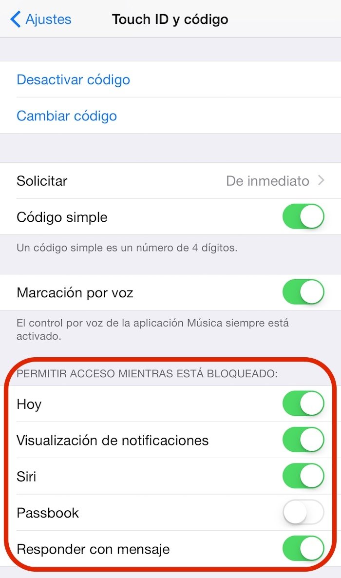 Evitar acceder a funciones con pantalla bloqueada
