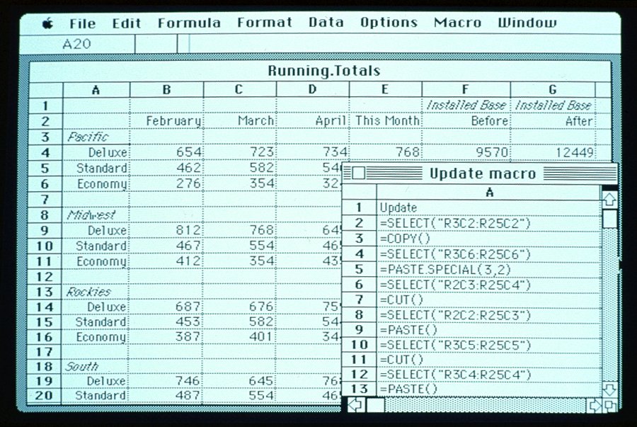 Excel 1.0, la versión que se quedó en Mac OS