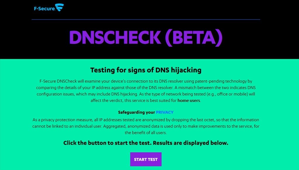 F-Secure DNSCHECK