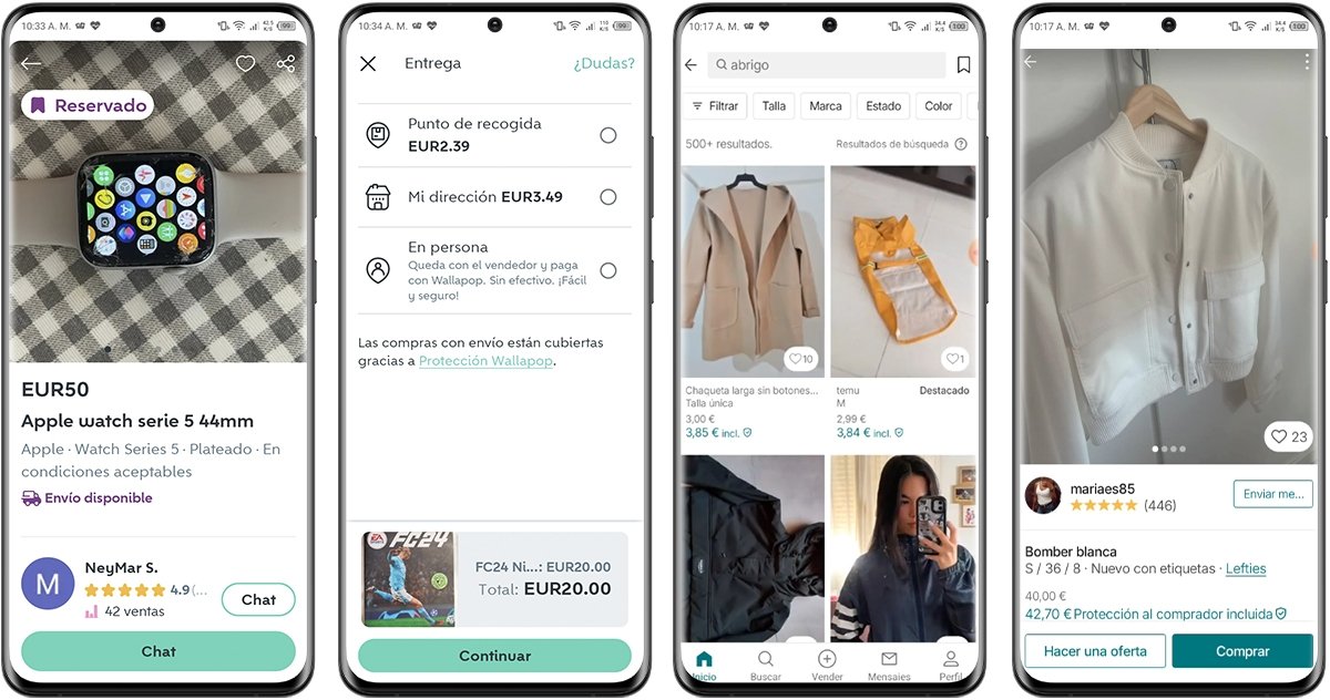 Facilidad de uso en Wallapop y Vinted