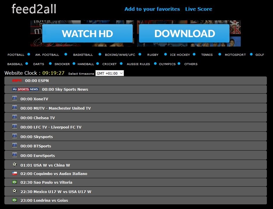 Feed2All es buena alternativa a ArenaVision