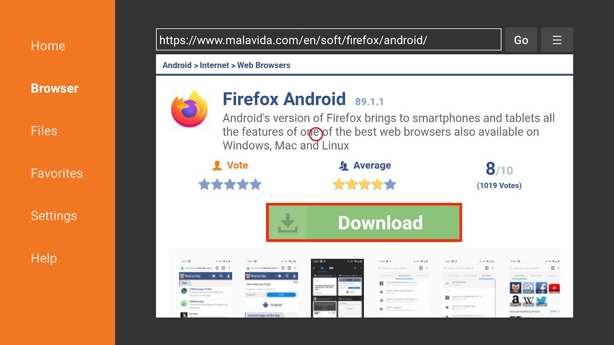 Ficha de descarga de Firefox en Malavida