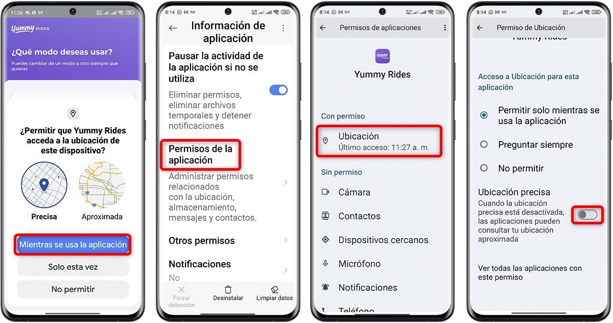 Forma de activar la ubicación aproximada cuando instalas una app en el móvil