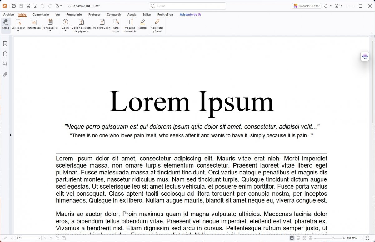 Foxit Reader ha sido históricamente la alternativa liviana de Adobe Reader